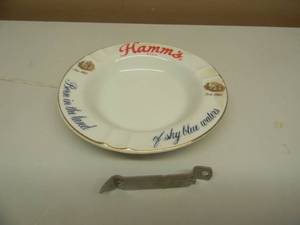 lot 46 image: VINTAGE HAMMS BEER ASHTRAY & BOTTLE OPENER - SEE PICTURES