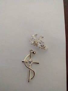 Sterling Cross Pendant and Earrings