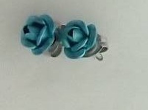 Sterling Rose Earrings w Matching Bracelet & Necklace