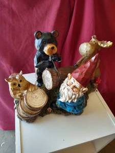 White Shelf with Gnome Figurine