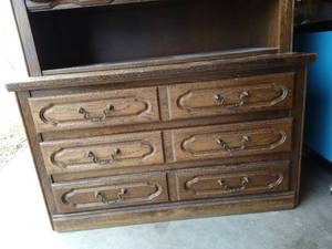 Chest of Drawers and Matching Stackable Liquor Cabinet (German)
