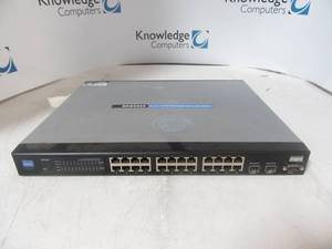 lot 75 image: SRW2024 Linksys 24 Port fanless switch
