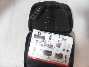 lot 88 image: EP1691 DAEPGLKGp&nbspTexas Instruments Optoma projection set with cords, case, instructions, etc.SS