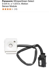 lot 2 image: PANASONIC WHISPERGREEN SELECT 3-34 IN. X 1-23 IN. MOTION SENSOR MODULE. SEE PICTURES