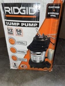 lot 14 image: RIGID 12 HP STAINLESS STEEL DUAL SUCTION SUMP PUMP. SEE PICTURES