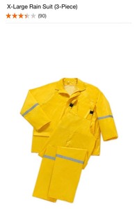lot 18 image: ASSORTED X-LARGE RAIN SUITS. VARIOUS CONDITIONS. SEE PICTURES