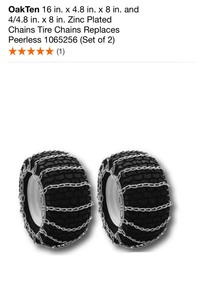 lot 24 image: ASSORTED OAKTEN ZINC PLATED SNOW TIRE CHAINS (SETS OF 2). SEE PICTURES