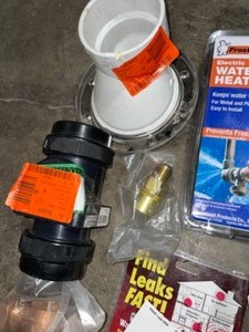 lot 35 image: ASSORTED PLUMBING PRODUCTS. VARIOUS CONDITIONS. SEE PICTURES