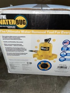 lot 37 image: WAYNE 0.16 HP. WATERBUG SUBMERSIBLE UTILITY PUMP WITH MULTI-FLO TECHNOLOGY. SEE PICTURES