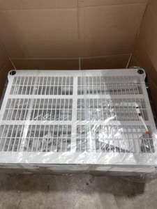 lot 40 image: HDX GRAY 5-TIER PLASTIC GARAGE STORAGE SHELVING UNIT (36 IN. W X 72 IN. H X 24 IN. D). SEE PICTURES