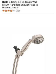 lot 52 image: ASSORTED DELTA WALL MOUNTED SHOWER HEADS. SEE PICTURES