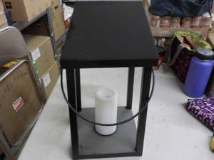 lot 3 image: lantern with candle 19in. high...