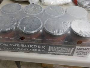 lot 40 image: 8- 16 oz. jars On the Border Chunky...