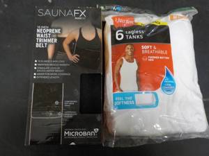 lot 54 image: Neoprene waist trimmer belt and Han...