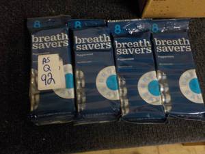 lot 92 image: 4- 8-packs Peppermint Breath Savers...
