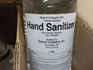 lot 104 image: 6 1.75 liter hand sanitizer...
