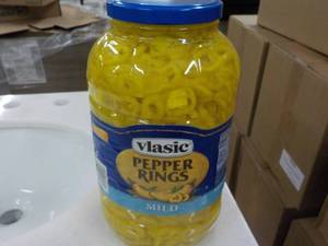lot 112 image: 1 gallon jug Vlasic mild pepper rin...