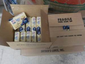lot 143 image: 2 cases Lance Captain wafers white ...