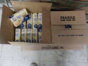 lot 144 image: 2 cases Lance Captain wafers white ...