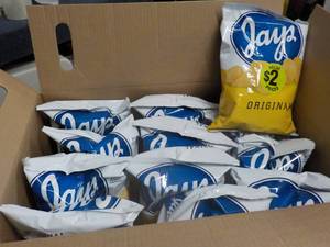 lot 150 image: Case of 12 Jays 5.5 oz. bags chips...