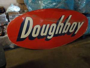 lot 151 image: Doughboy metal sign 93 x 44 does ...