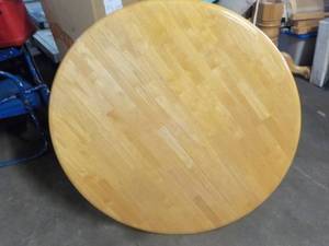 lot 163 image: 42 round table with butterfly leaf...