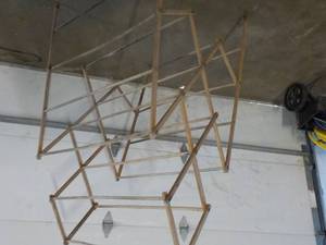 lot 156 image: vintage wood clothesline...
