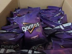 lot 301 image: Case of 72 Bags Doritos Spicy Sweet...