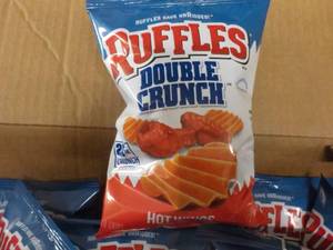 lot 307 image: Case of 64 bags Ruffles Double Crun...