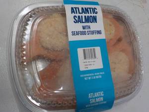 lot 345 image: 2 lb. Frozen pkg Atlantic Salmon wi...