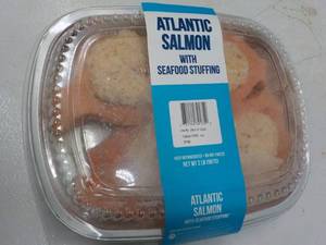 lot 346 image: 2 lb. Frozen pkg Atlantic Salmon wi...