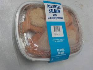 lot 347 image: 2 lb. Frozen pkg Atlantic Salmon wi...