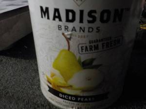 lot 362 image: 6 lb. 10 oz Can Madison Diced Pears...
