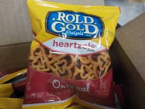 lot 198 image: Case of .7 oz Bags Rold Gold ...