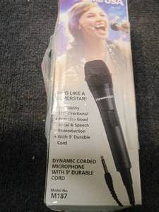 lot 23 image: Karaoke USA Corded Microphone open ...