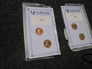 lot 31 image: 1958 Wheat Pennies PD , 1959 Penni...