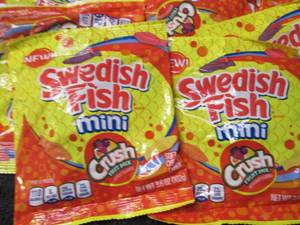 lot 52 image: 12- 3.6 oz Bags of Swedish Fish Min...