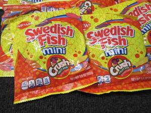 lot 53 image: 12- 3.6 oz Bags of Swedish Fish Min...