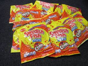 lot 55 image: 12- 3.6 oz Bags of Swedish Fish Min...