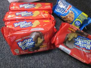 lot 69 image: 11 pks Nutter Butter, 1 Chips Ahoy...