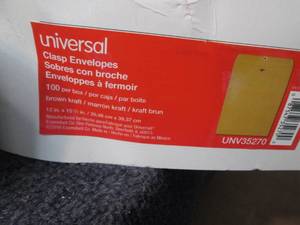 lot 198 image: Box of 100 Universal Clasp Envelope...