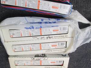 lot 245 image: 4 GE Electronic Ballasts Retail $24...