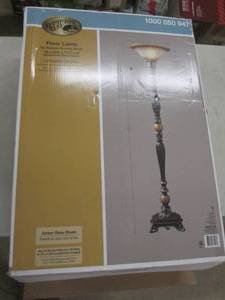 lot 51 image: hampton bay floor lamp glass shade ...