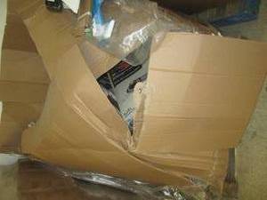 lot 84 image: pallet box half full of vent tubing...