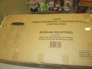 lot 85 image: hamilton swivel counter stool cappu...