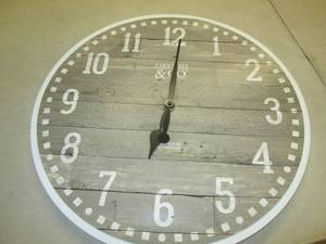 lot 92 image: cfirst time and company clock 20x20...