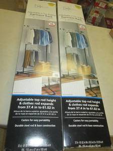 lot 98 image: 2 mainstays adjustable 2-tier rolli...