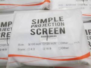 lot 107 image: 5 simple projection screens 100 inc...