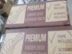 lot 127 image: 6 underdesk storage racks ...