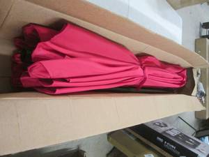 lot 154 image: red umbrella with pole for outdoor ...